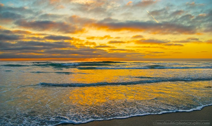 Sundown at Cardiff Beach